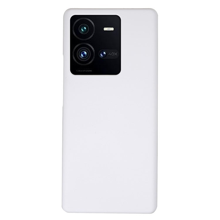 For vivo iQOO 10 Pro 5G Hard Plastic Rubberized Glossy Phone Case Back Protector Cell Phone Cover - White