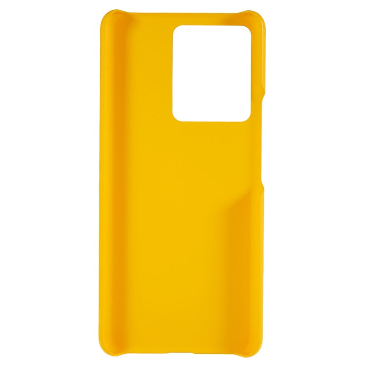 For vivo iQOO 10 5G Anti-Drop Plastic Cell Phone Cover Rubberized Glossy Phone Case Phone Back Protector - Yellow