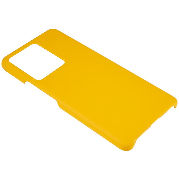 For vivo iQOO 10 5G Anti-Drop Plastic Cell Phone Cover Rubberized Glossy Phone Case Phone Back Protector - Yellow