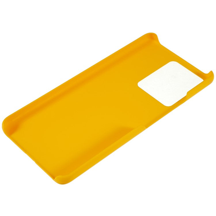 For vivo iQOO 10 5G Anti-Drop Plastic Cell Phone Cover Rubberized Glossy Phone Case Phone Back Protector - Yellow