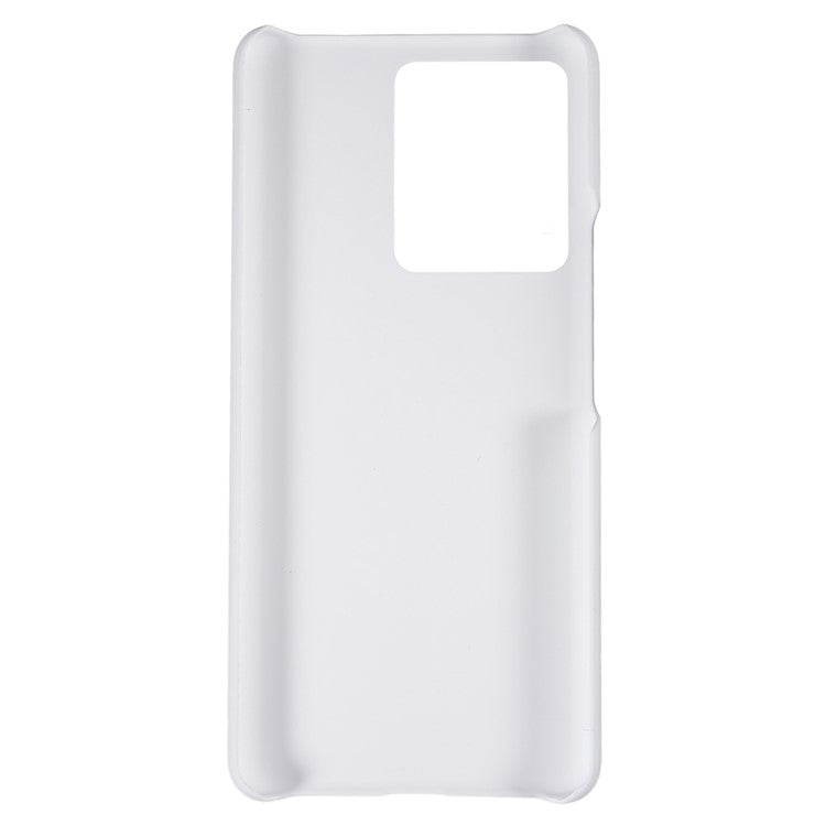 For vivo iQOO 10 5G Anti-Drop Plastic Cell Phone Cover Rubberized Glossy Phone Case Phone Back Protector - White