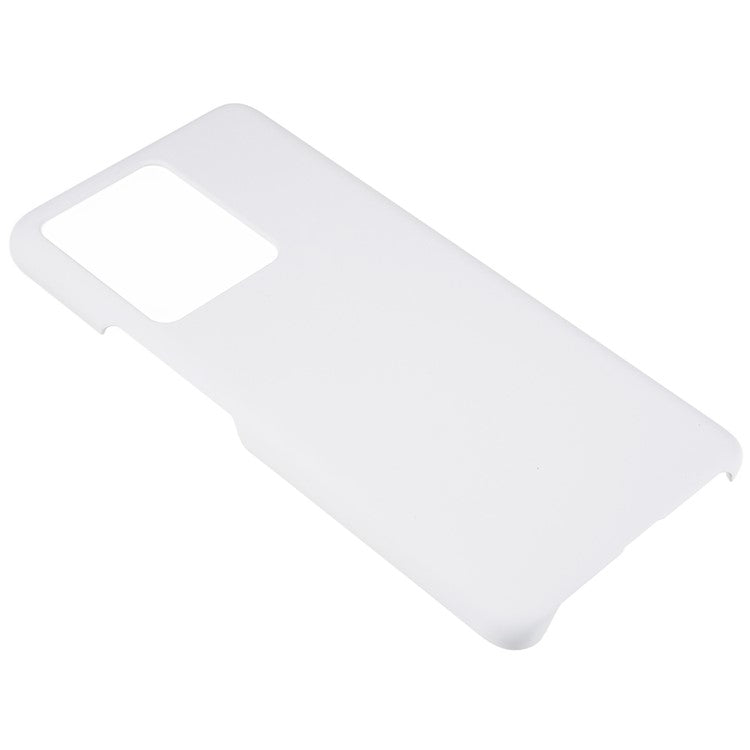 For vivo iQOO 10 5G Anti-Drop Plastic Cell Phone Cover Rubberized Glossy Phone Case Phone Back Protector - White