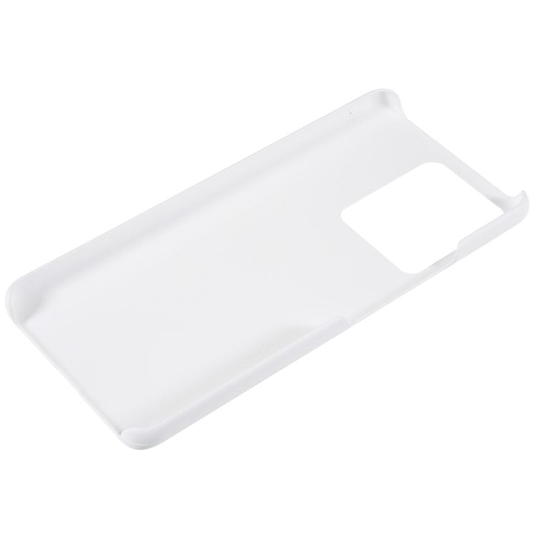 For vivo iQOO 10 5G Anti-Drop Plastic Cell Phone Cover Rubberized Glossy Phone Case Phone Back Protector - White