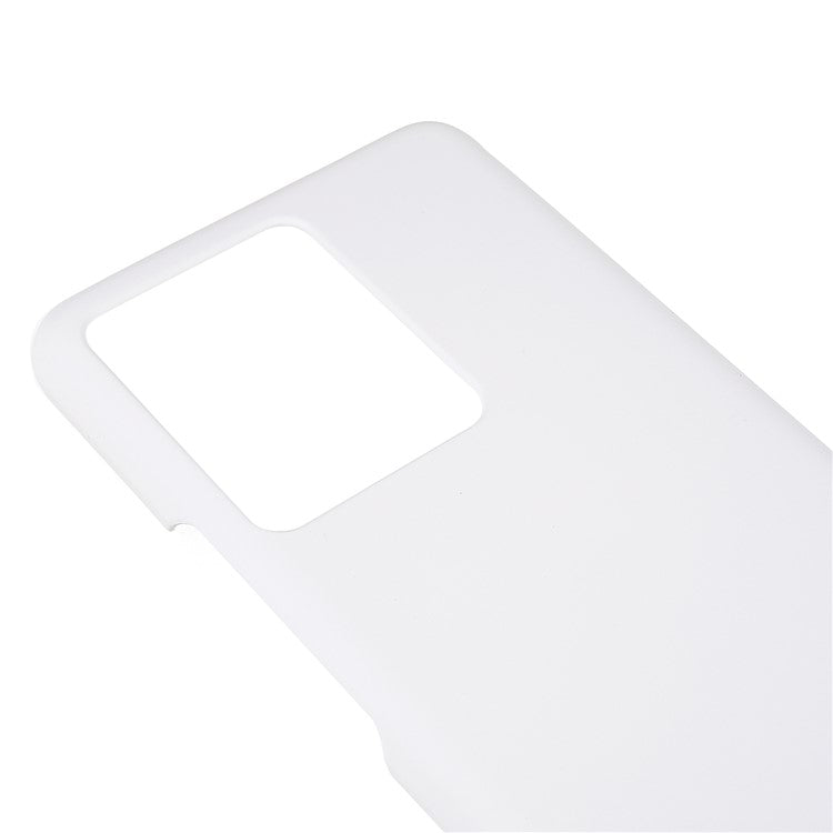 For vivo iQOO 10 5G Anti-Drop Plastic Cell Phone Cover Rubberized Glossy Phone Case Phone Back Protector - White