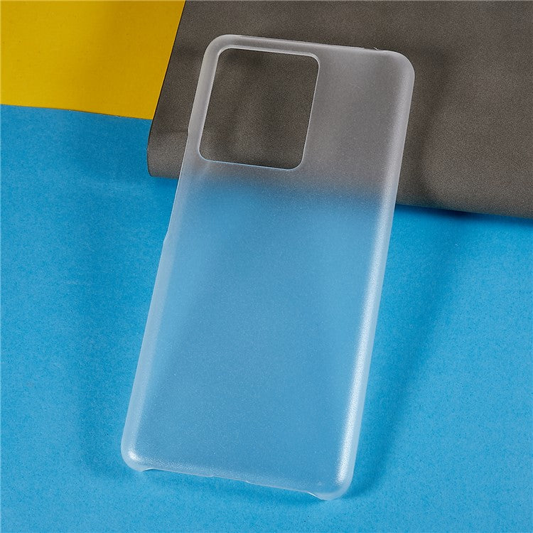 For vivo iQOO 10 5G Anti-Drop Plastic Cell Phone Cover Rubberized Glossy Phone Case Phone Back Protector - Transparent