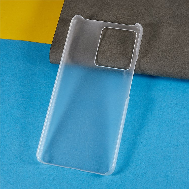 For vivo iQOO 10 5G Anti-Drop Plastic Cell Phone Cover Rubberized Glossy Phone Case Phone Back Protector - Transparent