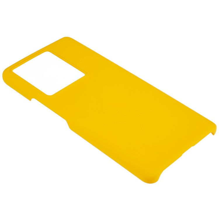 For vivo iQOO Neo7 SE 5G / iQOO Neo7 5G Anti-Fingerprint Hard Plastic Phone Protector Rubberized Glossy Phone Case Cell Phone Cover - Yellow