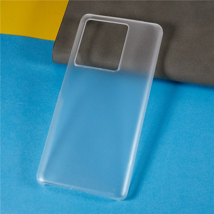 For vivo iQOO Neo7 SE 5G / iQOO Neo7 5G Anti-Fingerprint Hard Plastic Phone Protector Rubberized Glossy Phone Case Cell Phone Cover - Transparent