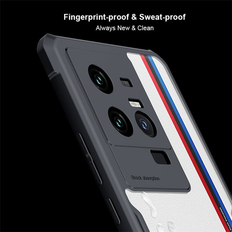 XUNDD For vivo iQOO 11 Pro 5G Bump Proof Mobile Phone Back Cover Acrylic+TPU Phone Case Protective Shell - Black