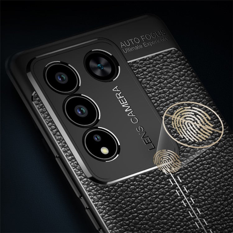 For vivo S16 Pro / S16 Mobile Phone Case Litchi Texture Phone Shell Anti-Scratch TPU Phone Cover - Black