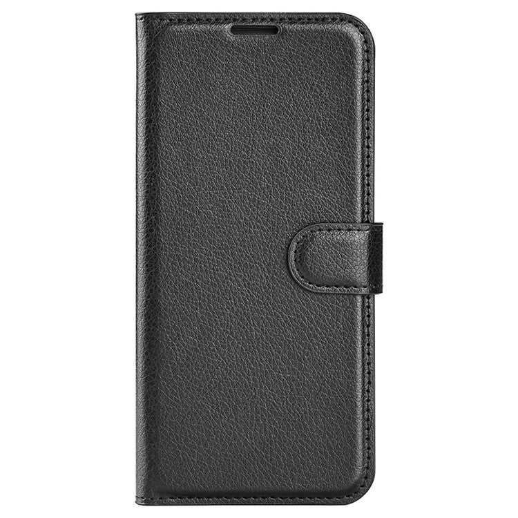 For vivo X90 Pro 5G Full Protection Flip Phone Case Anti-scratch Litchi Texture PU Leather Stand Wallet Phone Cover - Black