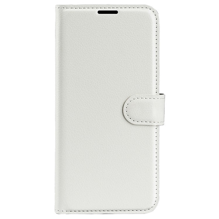 For vivo X90 Pro 5G Full Protection Flip Phone Case Anti-scratch Litchi Texture PU Leather Stand Wallet Phone Cover - White