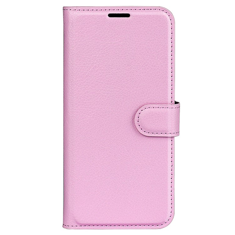 For vivo X90 Pro 5G Full Protection Flip Phone Case Anti-scratch Litchi Texture PU Leather Stand Wallet Phone Cover - Pink