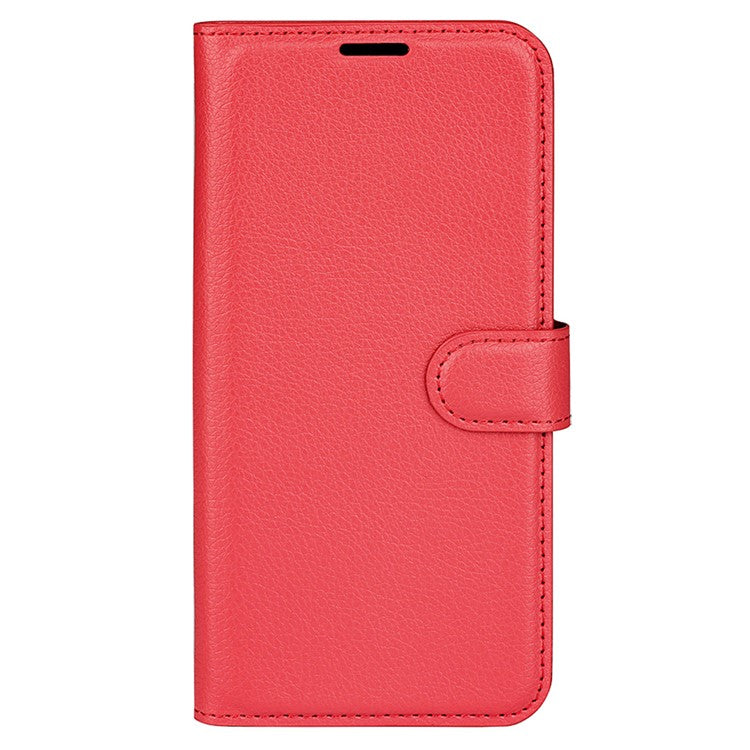 For vivo X90 Pro 5G Full Protection Flip Phone Case Anti-scratch Litchi Texture PU Leather Stand Wallet Phone Cover - Red