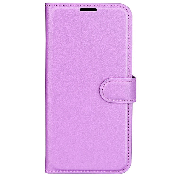 For vivo X90 Pro 5G Full Protection Flip Phone Case Anti-scratch Litchi Texture PU Leather Stand Wallet Phone Cover - Purple