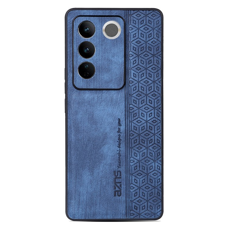 AZNS For vivo S16e 5G Imprinted Pattern Phone Case Bump Proof PU Leather Coated TPU Back Cover - Blue