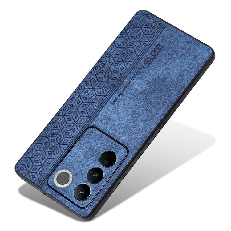 AZNS For vivo S16 / S16 Pro Anti-fall Imprinted Pattern Phone Case PU Leather Coated TPU Back Cover - Blue