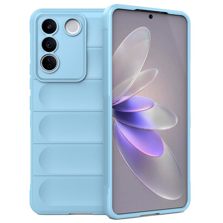 TPU Phone Case for vivo S16e 5G, Drop-proof Rugged Back Protective Phone Cover - Baby Blue