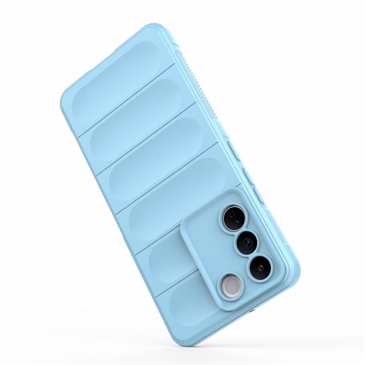 TPU Phone Case for vivo S16e 5G, Drop-proof Rugged Back Protective Phone Cover - Baby Blue