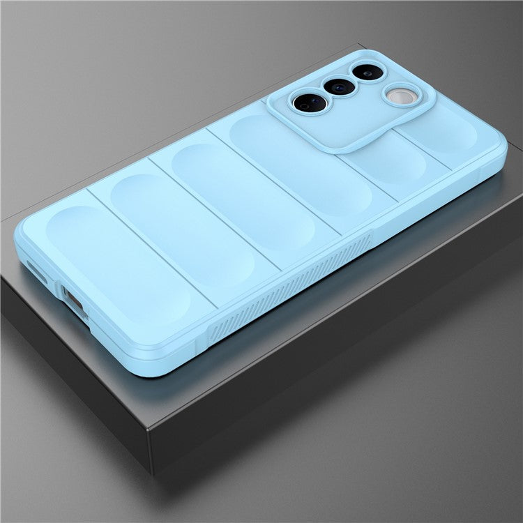 TPU Phone Case for vivo S16e 5G, Drop-proof Rugged Back Protective Phone Cover - Baby Blue