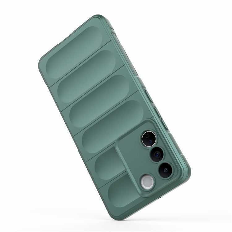 TPU Phone Case for vivo S16e 5G, Drop-proof Rugged Back Protective Phone Cover - Green