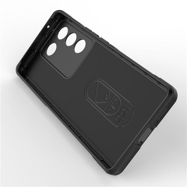 Soft TPU Phone Case for vivo S16 Pro, Anti-drop Rugged Back Phone Cover - Black