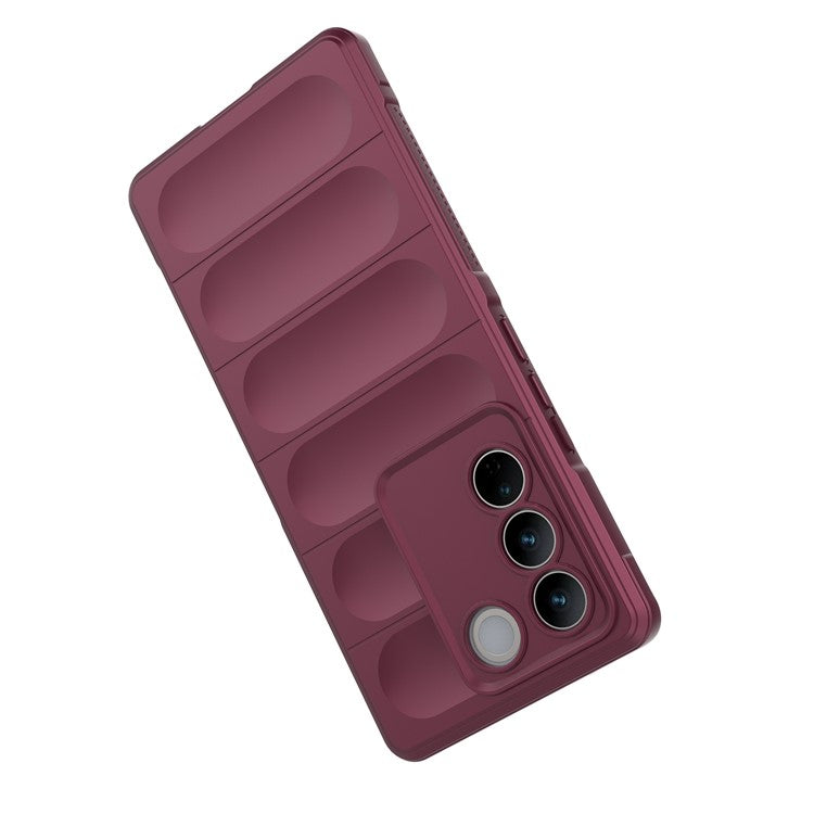 Soft TPU Phone Case for vivo S16 Pro, Anti-drop Rugged Back Phone Cover - Wine Red