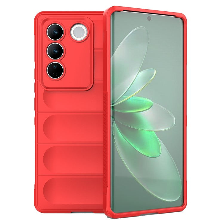 Soft TPU Phone Case for vivo S16 Pro, Anti-drop Rugged Back Phone Cover - Red