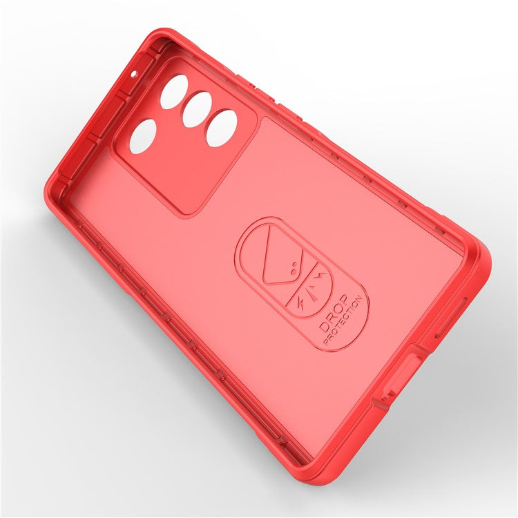 Soft TPU Phone Case for vivo S16 Pro, Anti-drop Rugged Back Phone Cover - Red