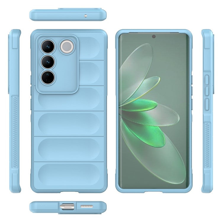 Soft TPU Phone Case for vivo S16 Pro, Anti-drop Rugged Back Phone Cover - Baby Blue