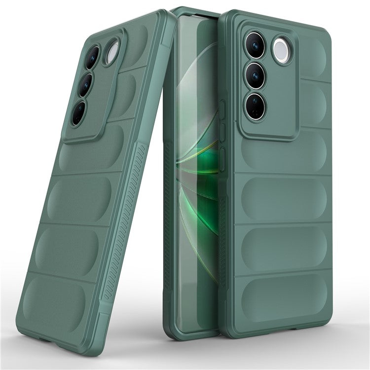 Soft TPU Phone Case for vivo S16 Pro, Anti-drop Rugged Back Phone Cover - Green