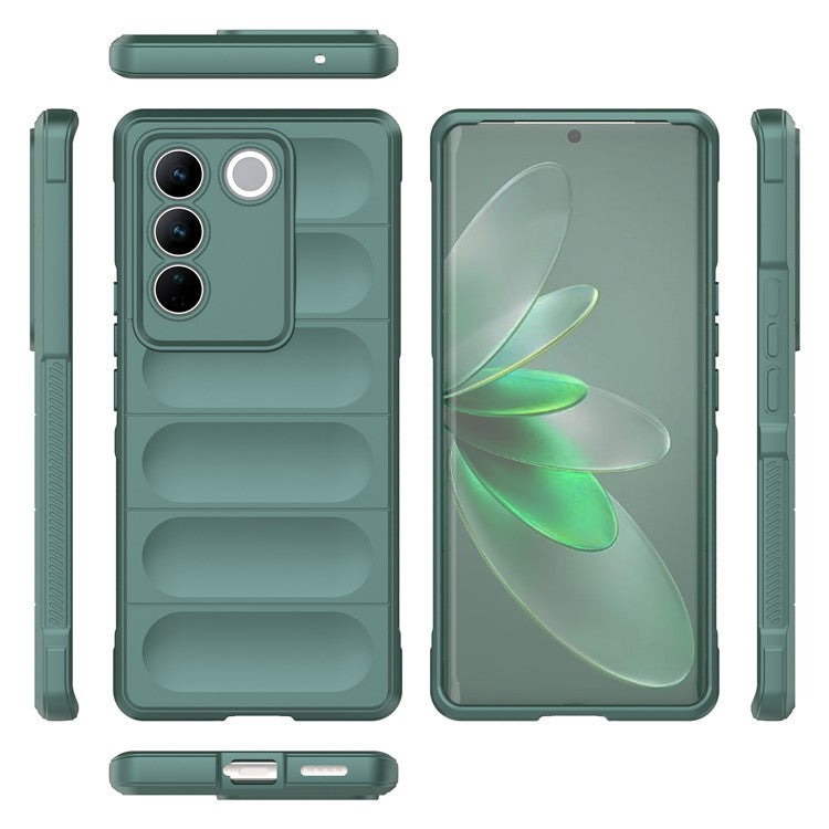 Soft TPU Phone Case for vivo S16 Pro, Anti-drop Rugged Back Phone Cover - Green