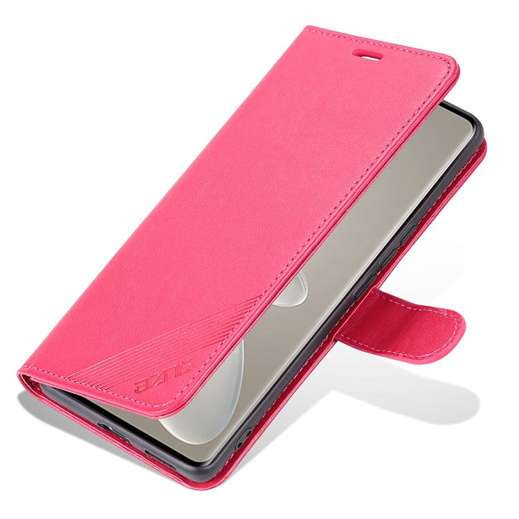 AZNS Mobile Phone Case for vivo S16e 5G, PU Leather Wallet Stand Phone Cover - Red