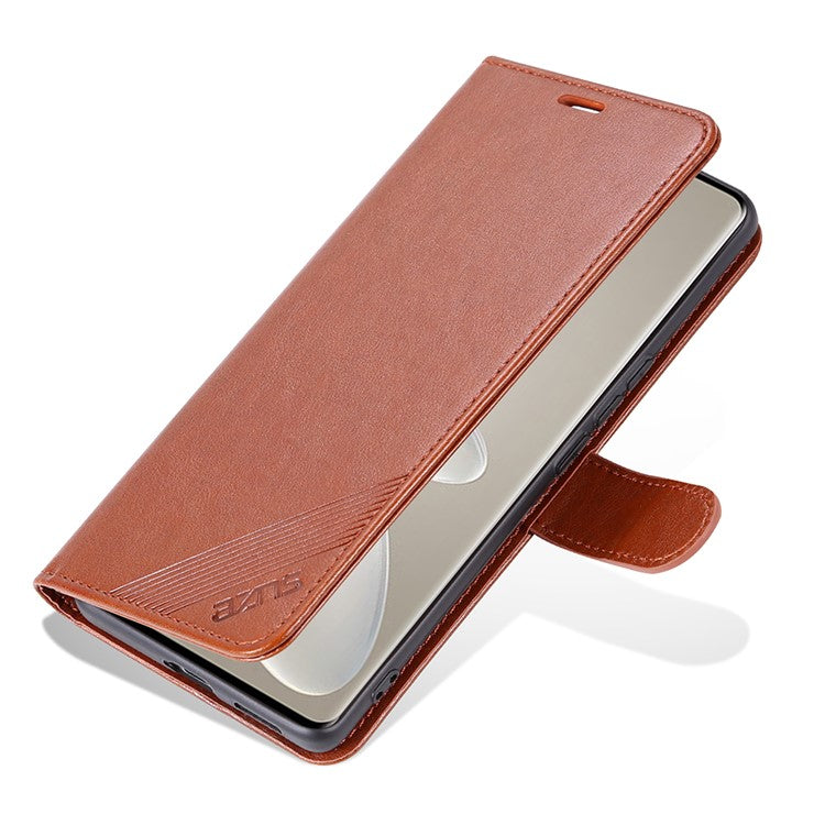 AZNS Mobile Phone Case for vivo S16e 5G, PU Leather Wallet Stand Phone Cover - Brown