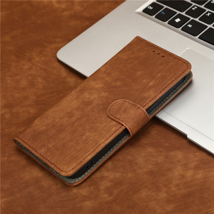 Phone Cover For vivo S16 / S16 Pro / V27 / V27 Pro RFID Blocking Flip Leather Wallet Case with Stand Anti-fall Phone Shell - Brown