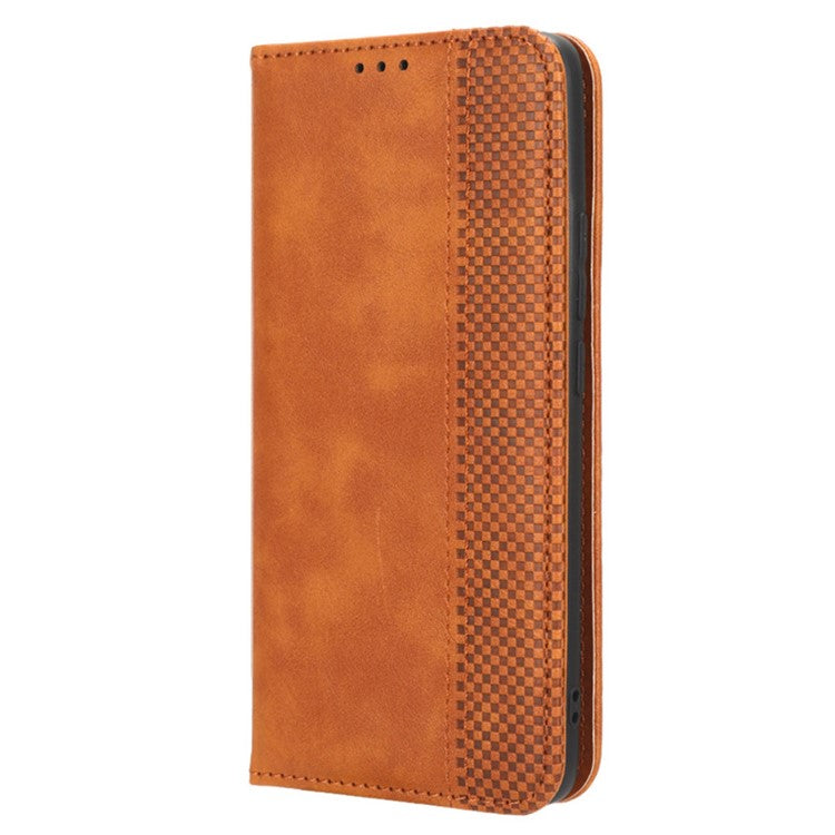 For vivo S16 / S16 Pro / V27 / V27 Pro Phone Leather Case Retro Texture Wallet Mobile Phone Cover - Brown