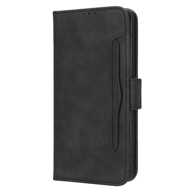 For vivo S16 / S16 Pro / V27 / V27 Pro PU Leather Phone Cover Multiple Card Slots Stand Wallet Shock-absorbing Phone Case - Black