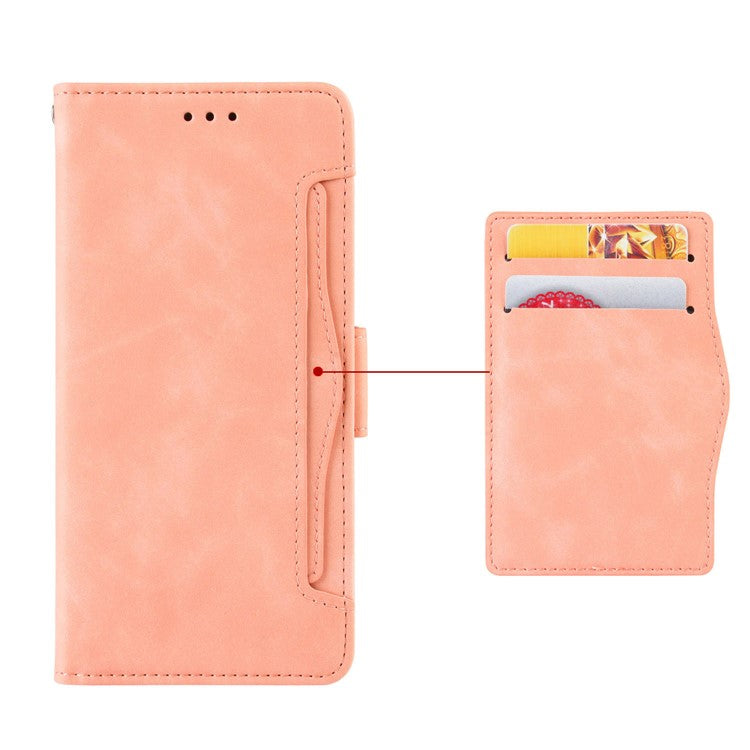 For vivo S16 / S16 Pro / V27 / V27 Pro PU Leather Phone Cover Multiple Card Slots Stand Wallet Shock-absorbing Phone Case - Pink