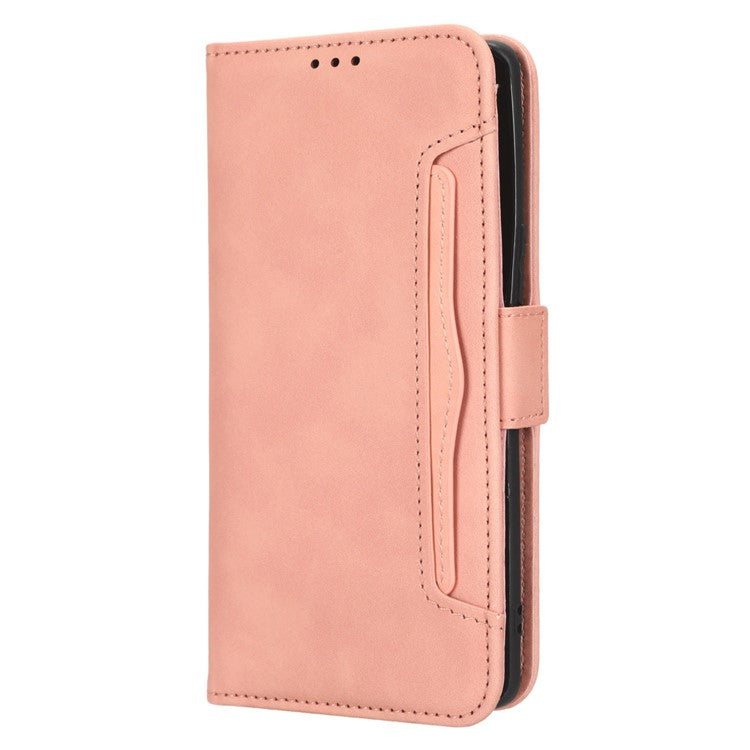 For vivo S16 / S16 Pro / V27 / V27 Pro PU Leather Phone Cover Multiple Card Slots Stand Wallet Shock-absorbing Phone Case - Pink