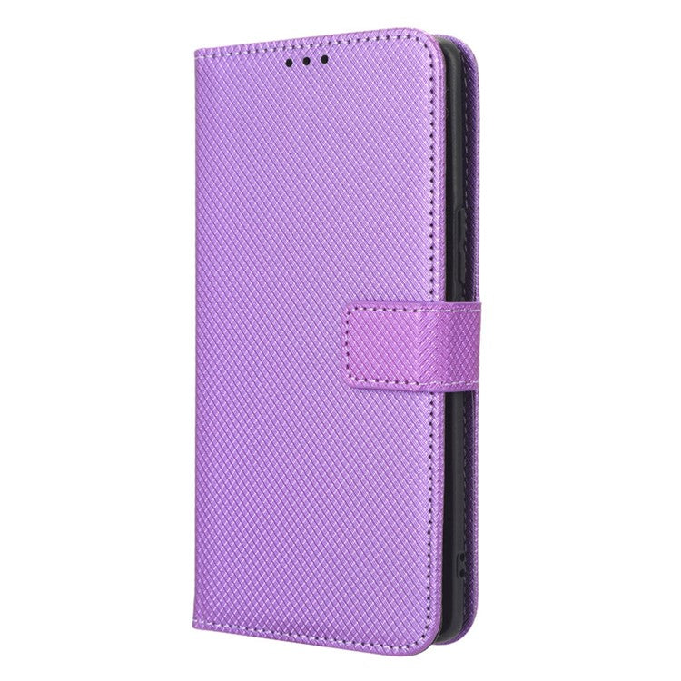 For vivo S16 / S16 Pro / V27 / V27 Pro Phone Stand Case PU Leather Diamond Texture Wallet Phone Cover - Purple