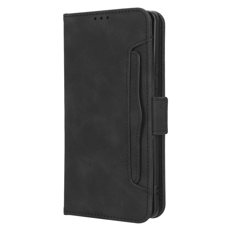 For vivo X90 Pro+ 5G PU Leather Flip Cover Multiple Card Slots Stand Wallet Phone Case - Black