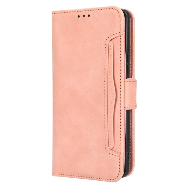 For vivo X90 Pro+ 5G PU Leather Flip Cover Multiple Card Slots Stand Wallet Phone Case - Pink