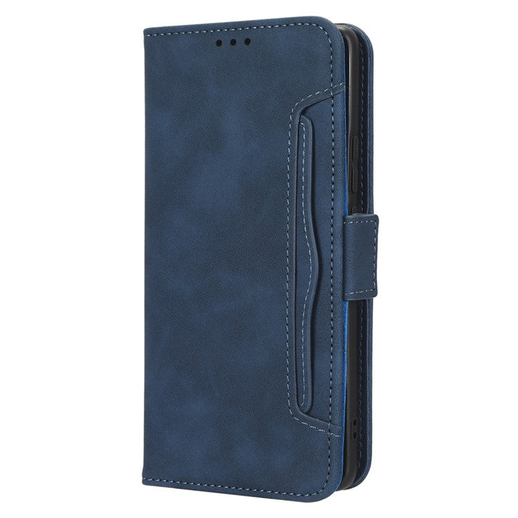 For vivo X90 Pro 5G Multiple Card Slots PU Leather Phone Cover Stand Wallet Phone Case - Blue