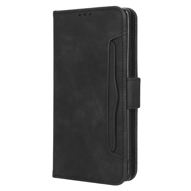 For vivo X90 5G PU Leather Phone Cover Multiple Card Slots Stand Wallet Drop Resistant Phone Case - Black