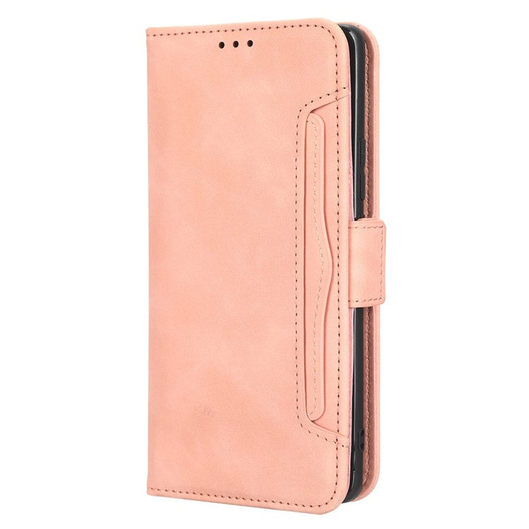 For vivo X90 5G PU Leather Phone Cover Multiple Card Slots Stand Wallet Drop Resistant Phone Case - Pink