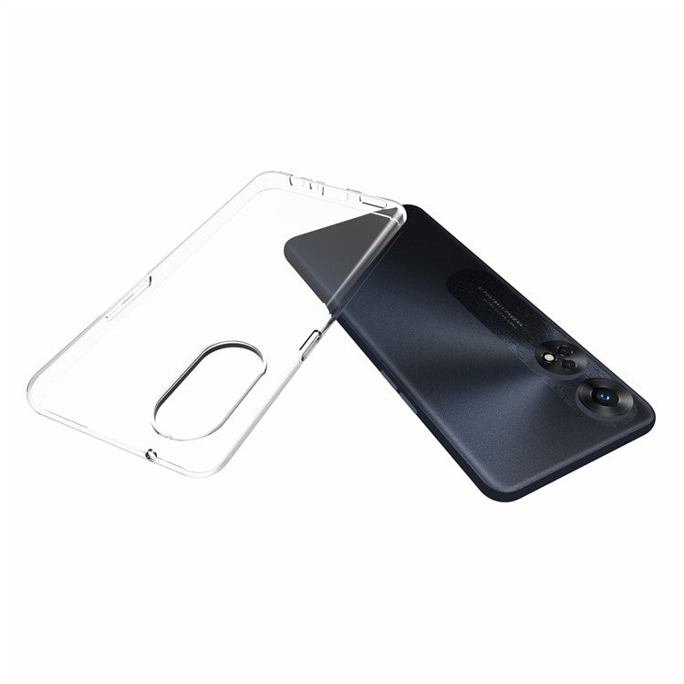 10Pcs / Pack For Oppo Reno8 T 4G Smartphone Case Inner Watermark-Free Transparent TPU Phone Back Cover