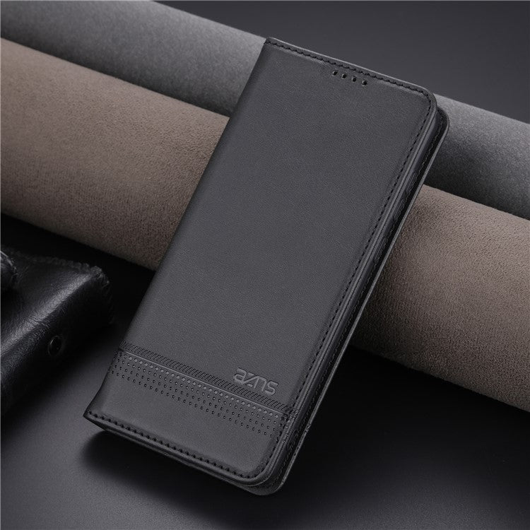 AZNS For vivo S16 / S16 Pro Phone Stand Case PU Leather Wallet Magnetic Phone Cover - Black