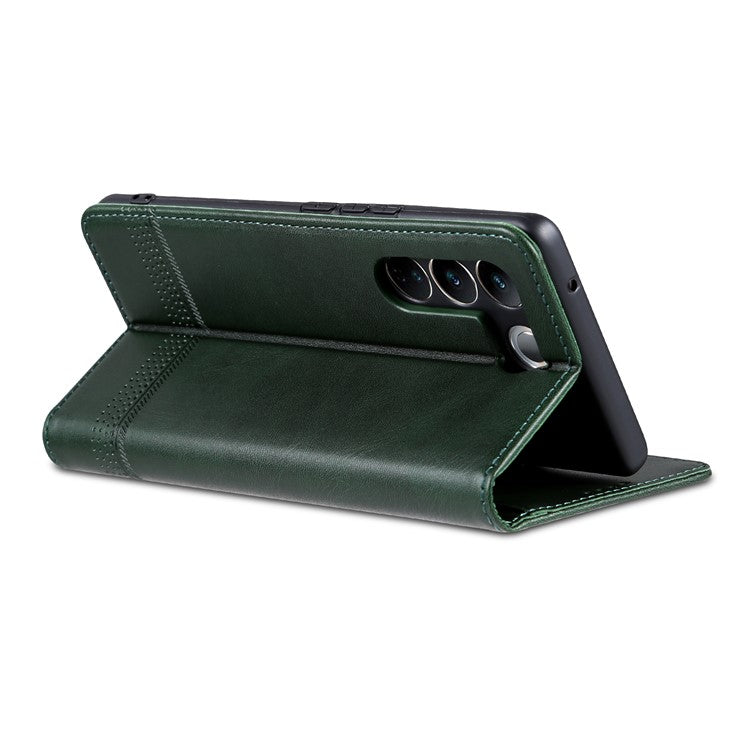 AZNS For vivo S16 / S16 Pro Phone Stand Case PU Leather Wallet Magnetic Phone Cover - Green