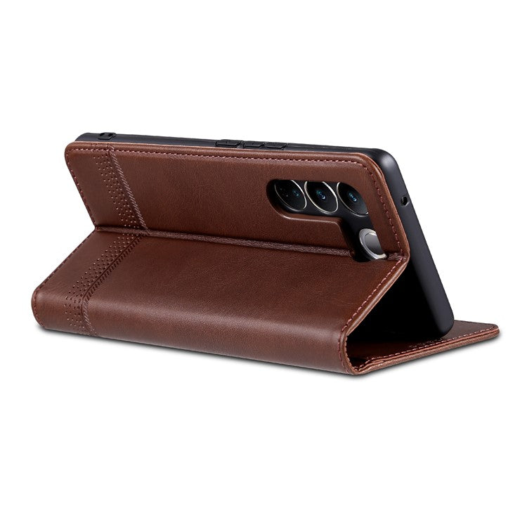 AZNS For vivo S16 / S16 Pro Phone Stand Case PU Leather Wallet Magnetic Phone Cover - Coffee