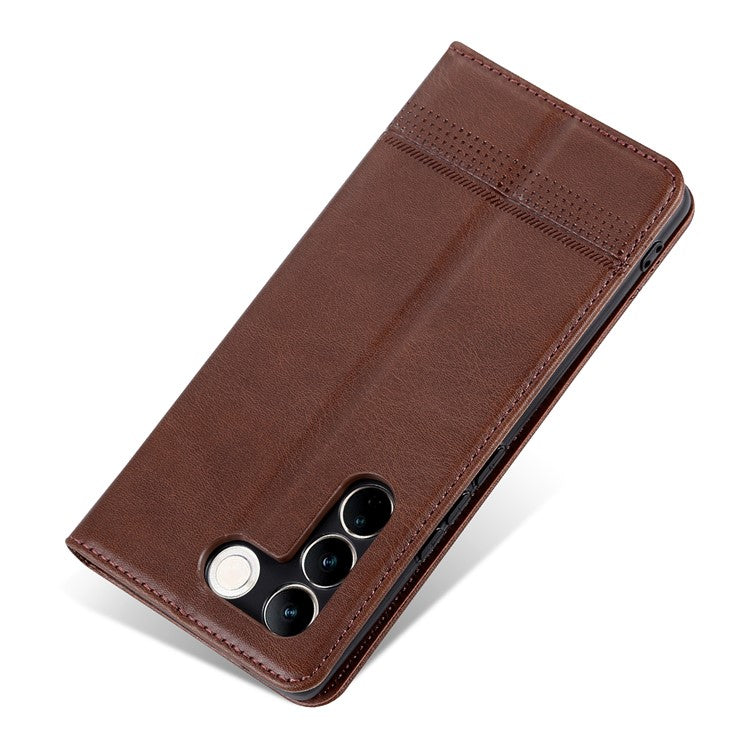 AZNS For vivo S16 / S16 Pro Phone Stand Case PU Leather Wallet Magnetic Phone Cover - Coffee